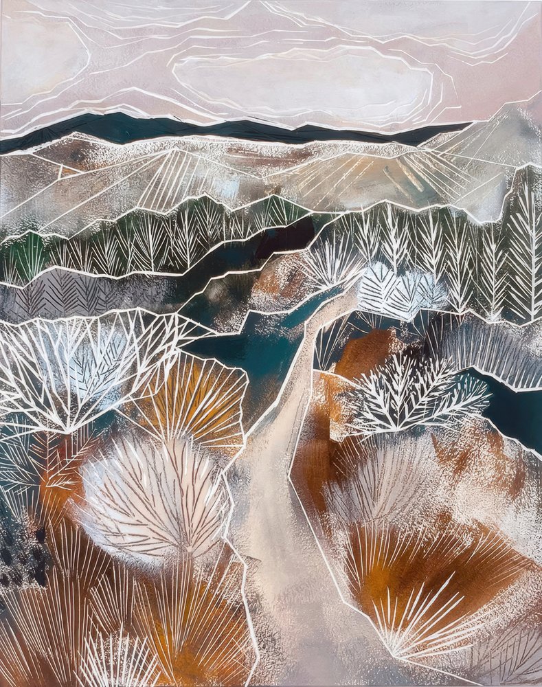 Earthy Abstract Landscape by Sarah Fitzgerald