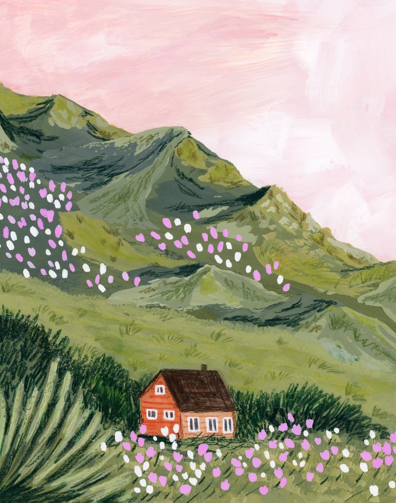 Mountain Home Pink Sky by Sarah Gesek