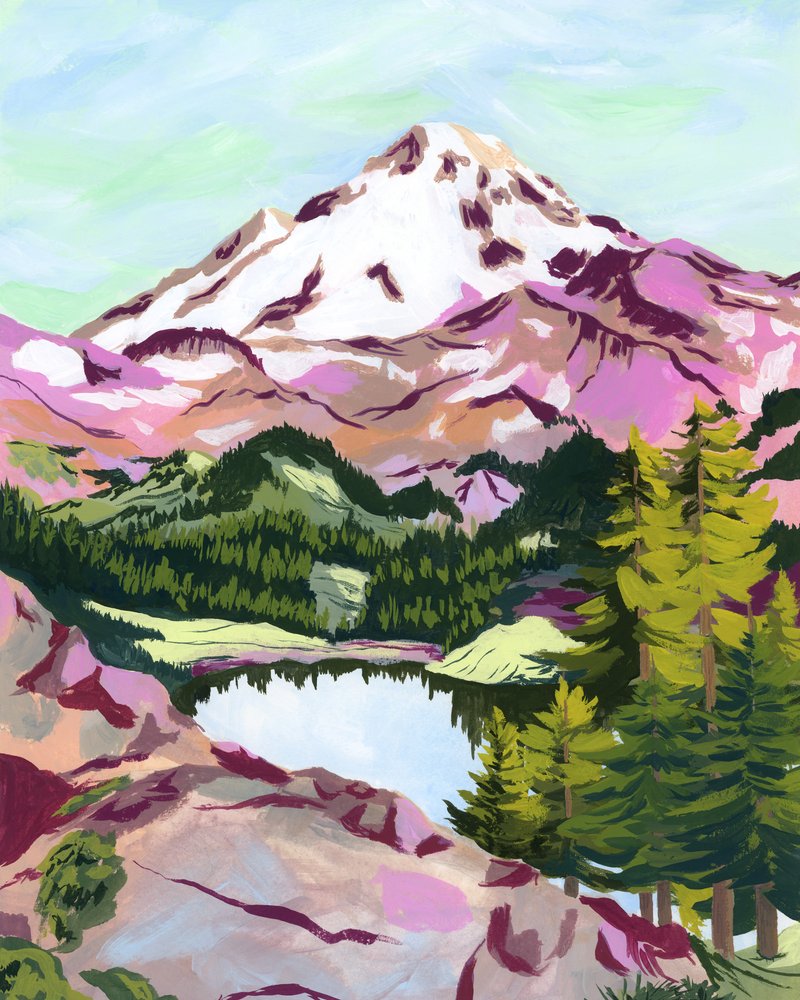 Vibrant Alpine Vista by Sarah Gesek