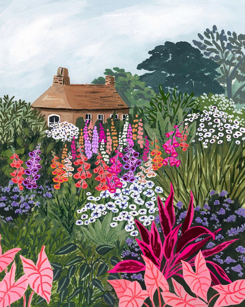 Vibrant Cottage Garden by Sarah Gesek