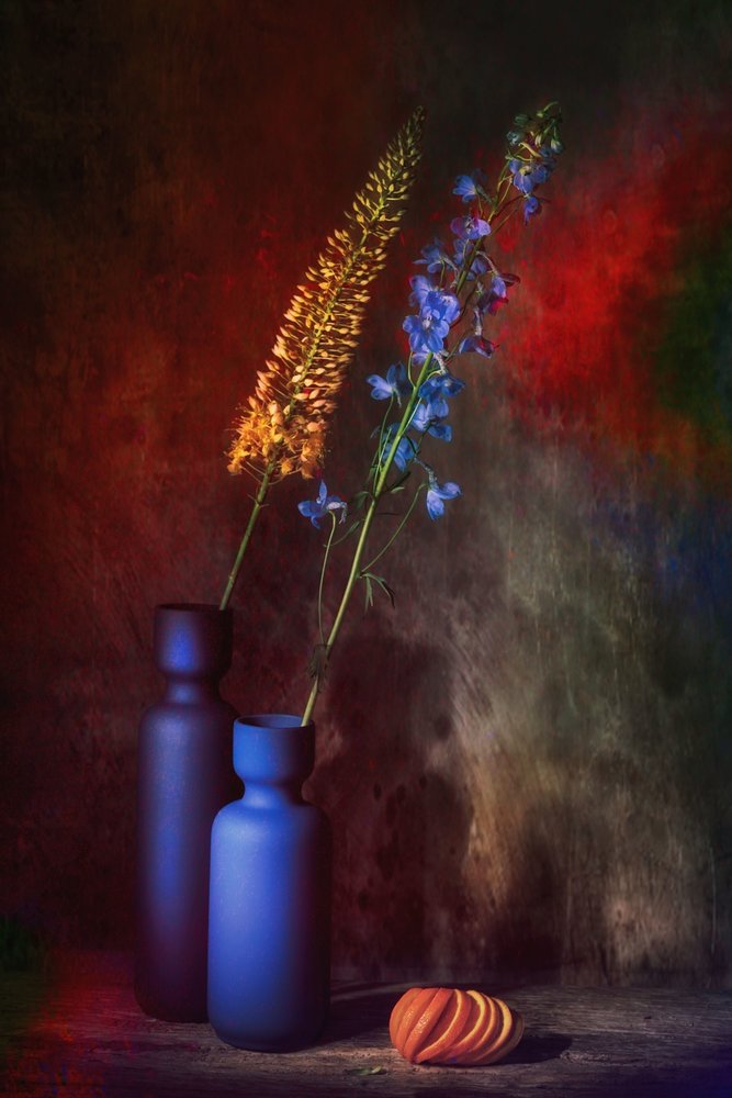 Moody Floral Vases by Saskia Dingemans