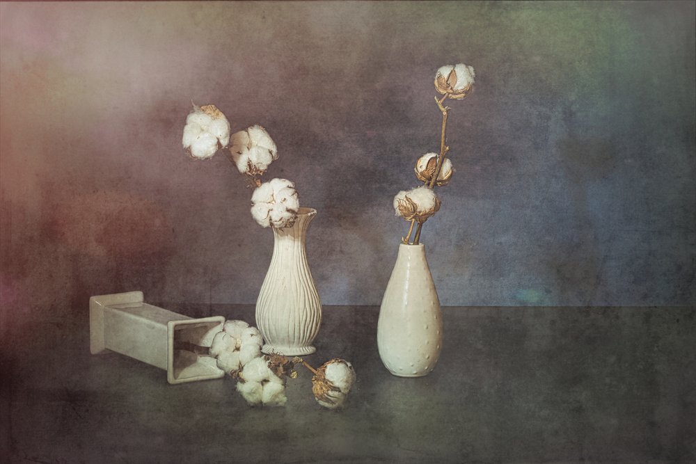 Natural Cotton Vases by Saskia Dingemans