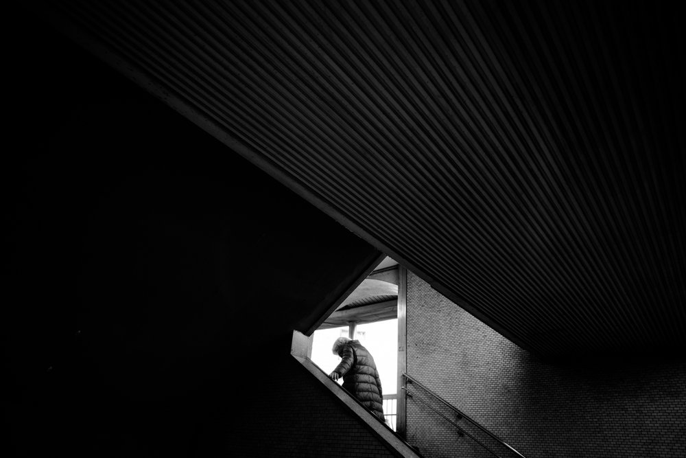 Solitary Figure Ascending by Satoshi Hata
