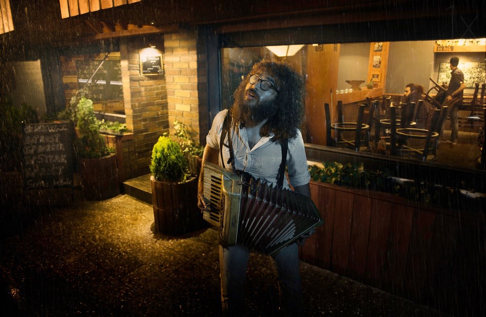 Rainy Night Musician by See Plus