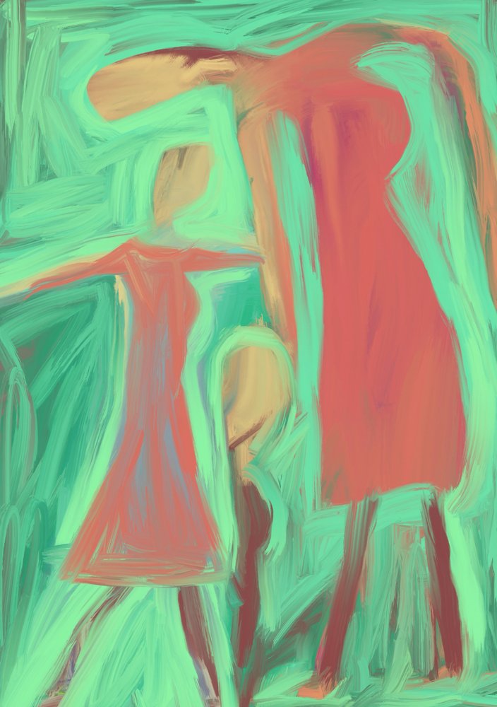 Abstract Family Connection by Sharyn Bursic