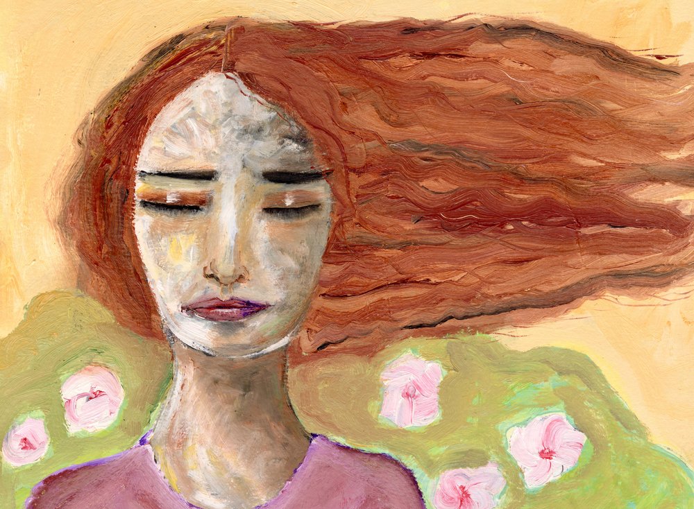 Peaceful Woman Dreaming by Sharyn Bursic