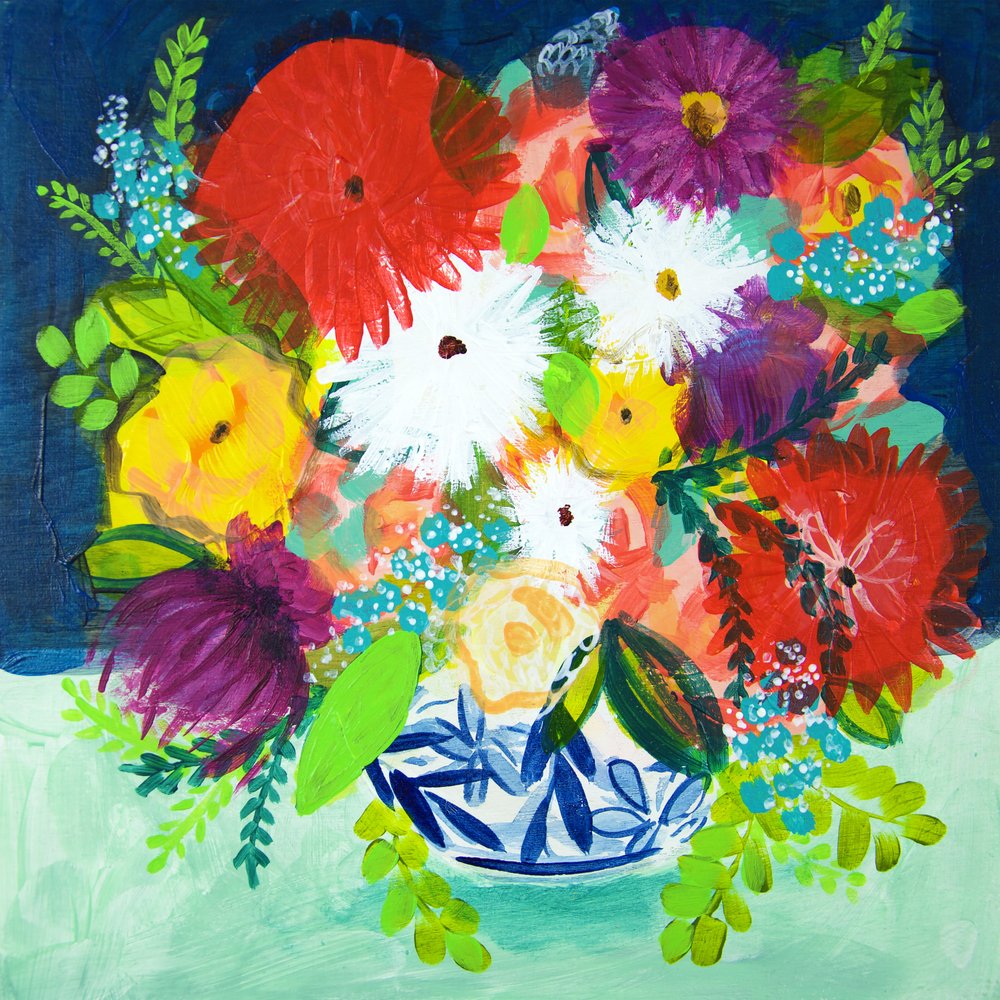 Vibrant Floral Bouquet by Shelley Hampe
