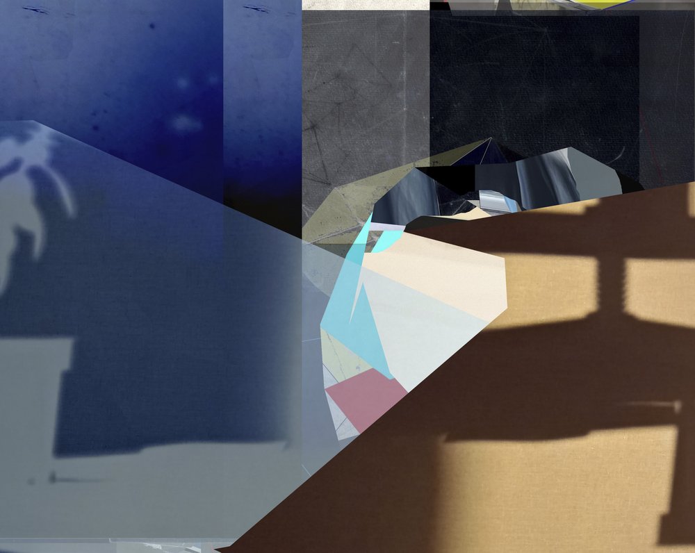 Blue Geometric Shadows by Stefan Fransson