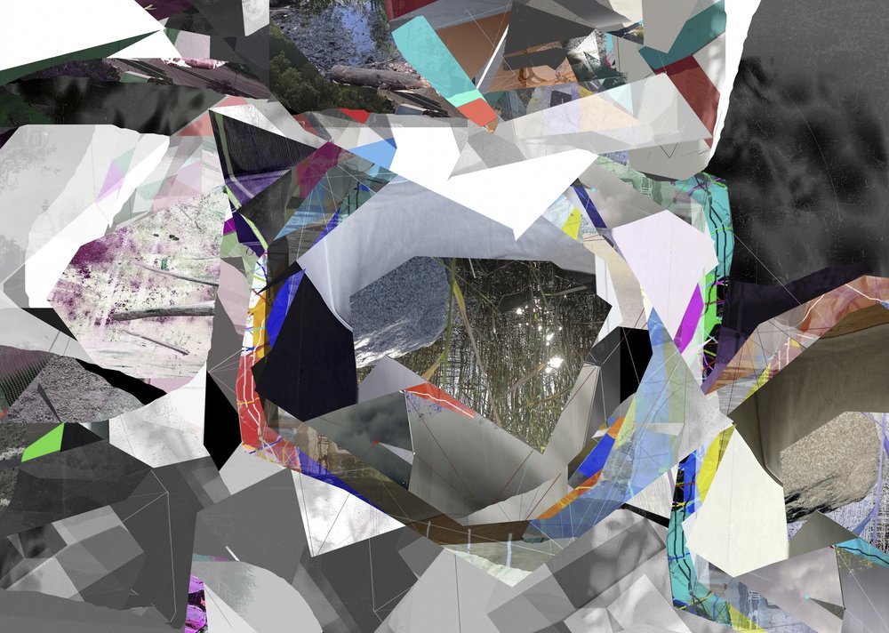 Geometric Abstract Collage by Stefan Fransson