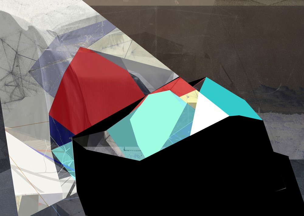 Vibrant Geometric Composition by Stefan Fransson