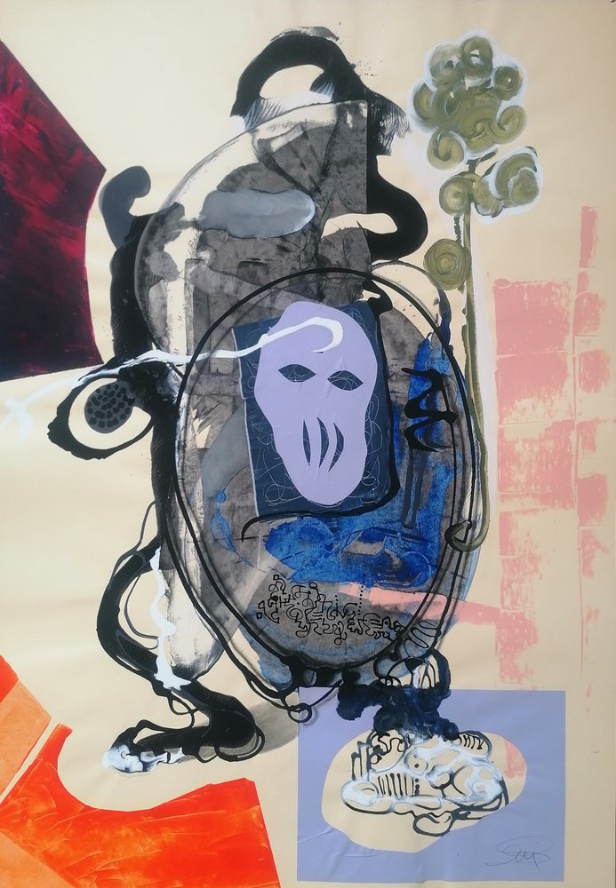 Enigmatic Purple Mask by Stefano Mazzolini