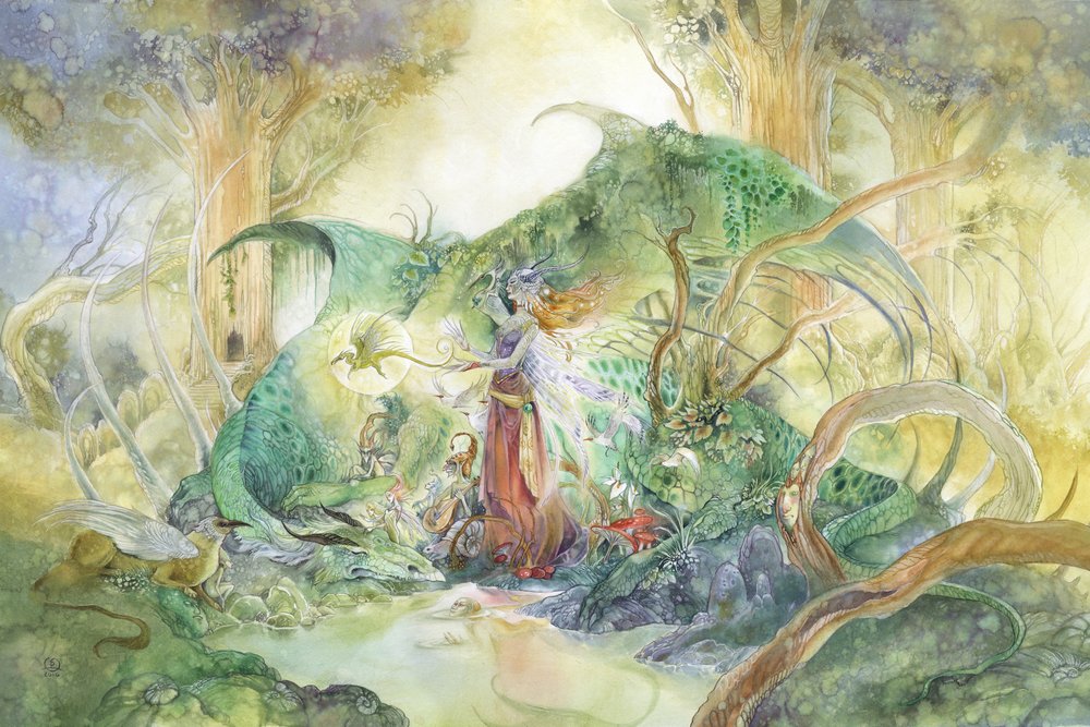 Fairy and Forest Dragon by Stephanie Law