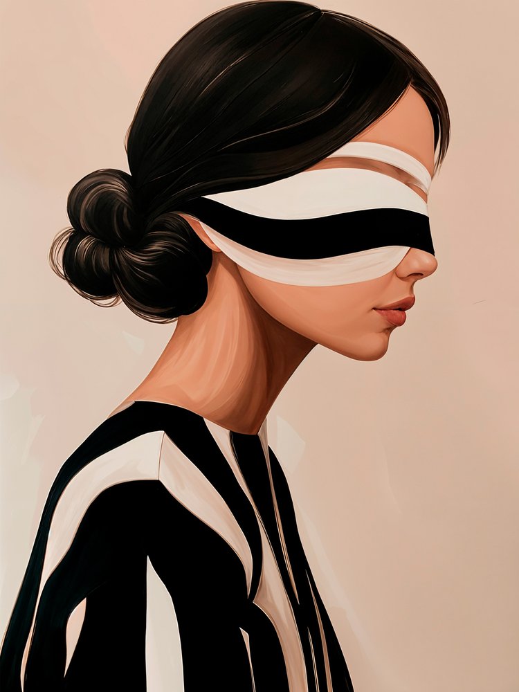 Elegant Blindfolded Woman by Studio Palette