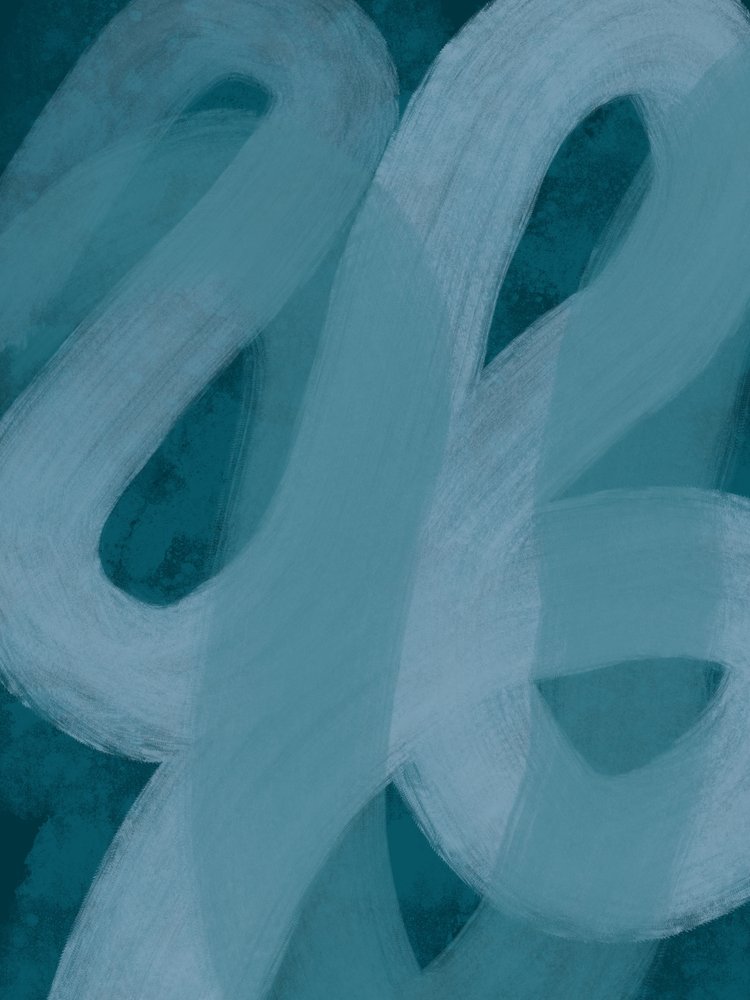 Fluid Teal Abstract by Studio Palette