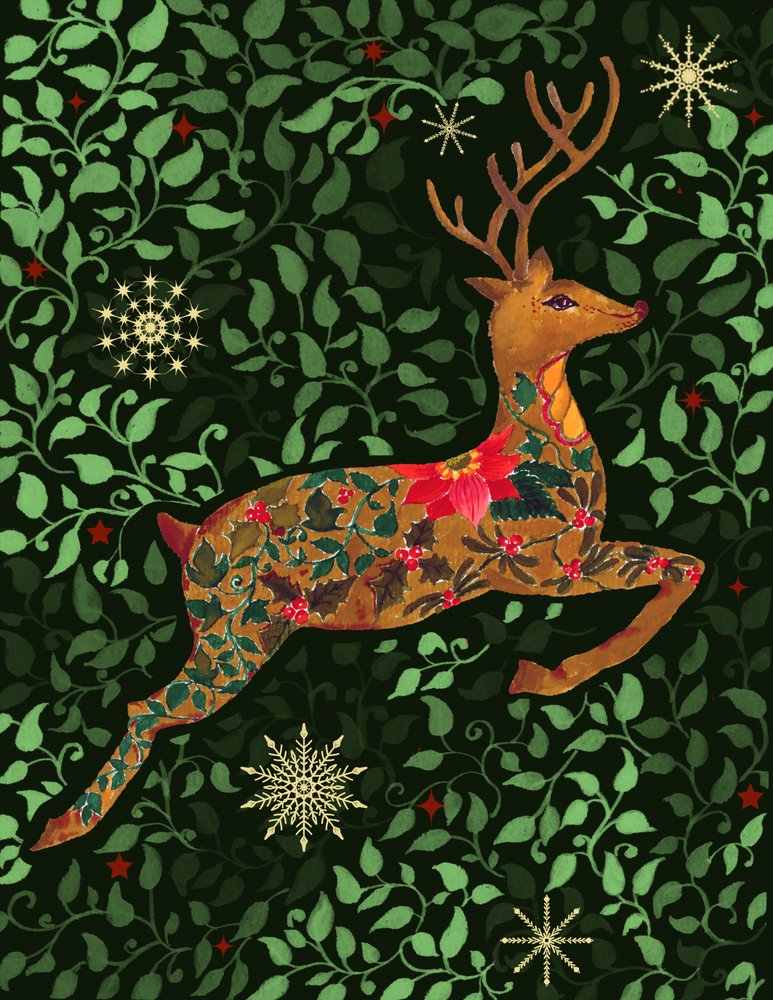 Enchanted Christmas Deer by Suchi Deb