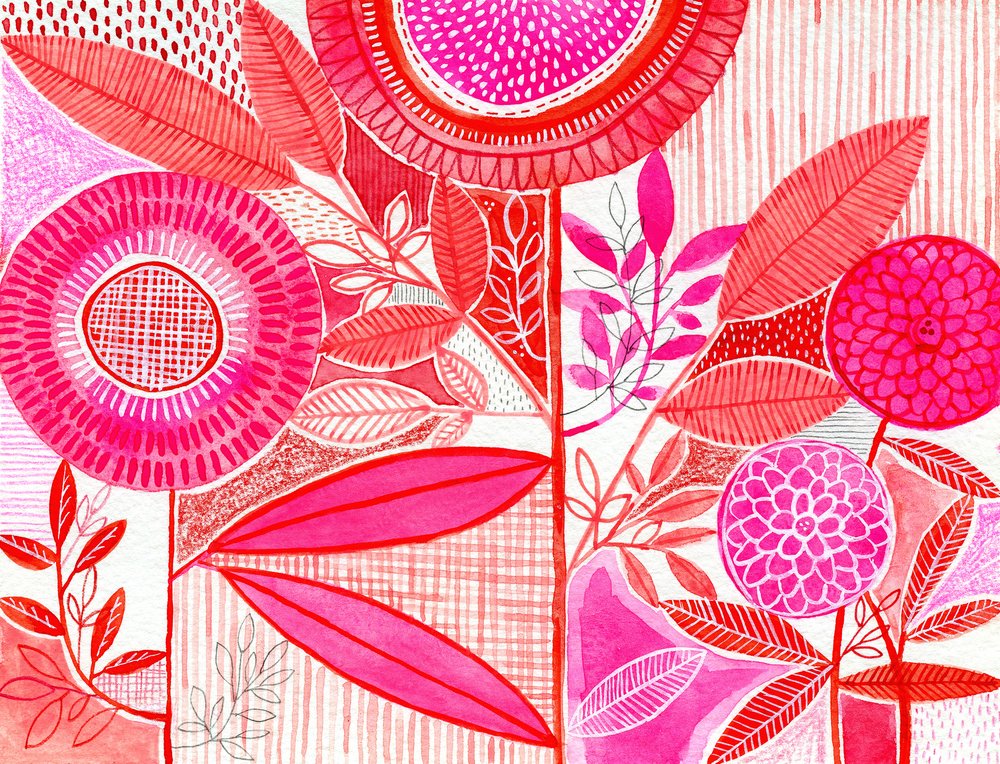 Colorful Floral Abstract by Susan Black