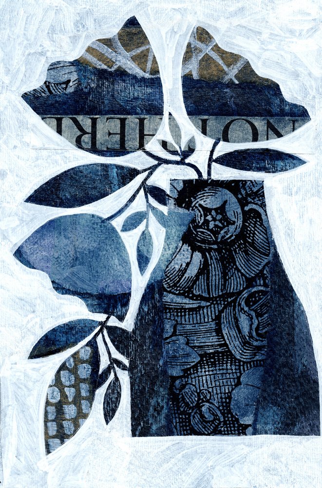 Layered Blue Botanicals by Susan Black