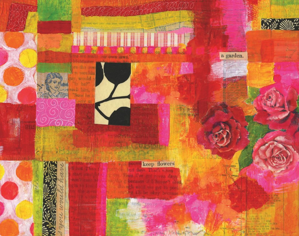 Vibrant Garden Collage by Susan Black
