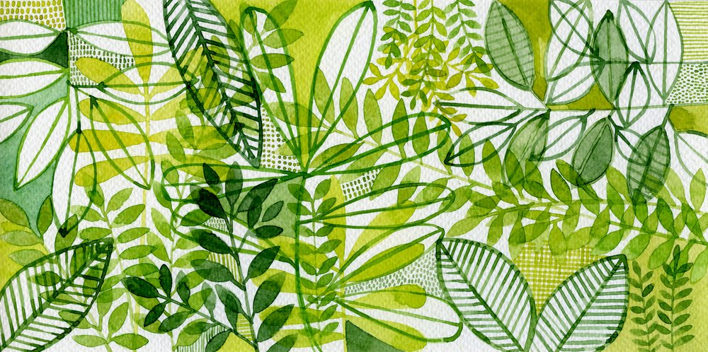 Vibrant Green Foliage by Susan Black