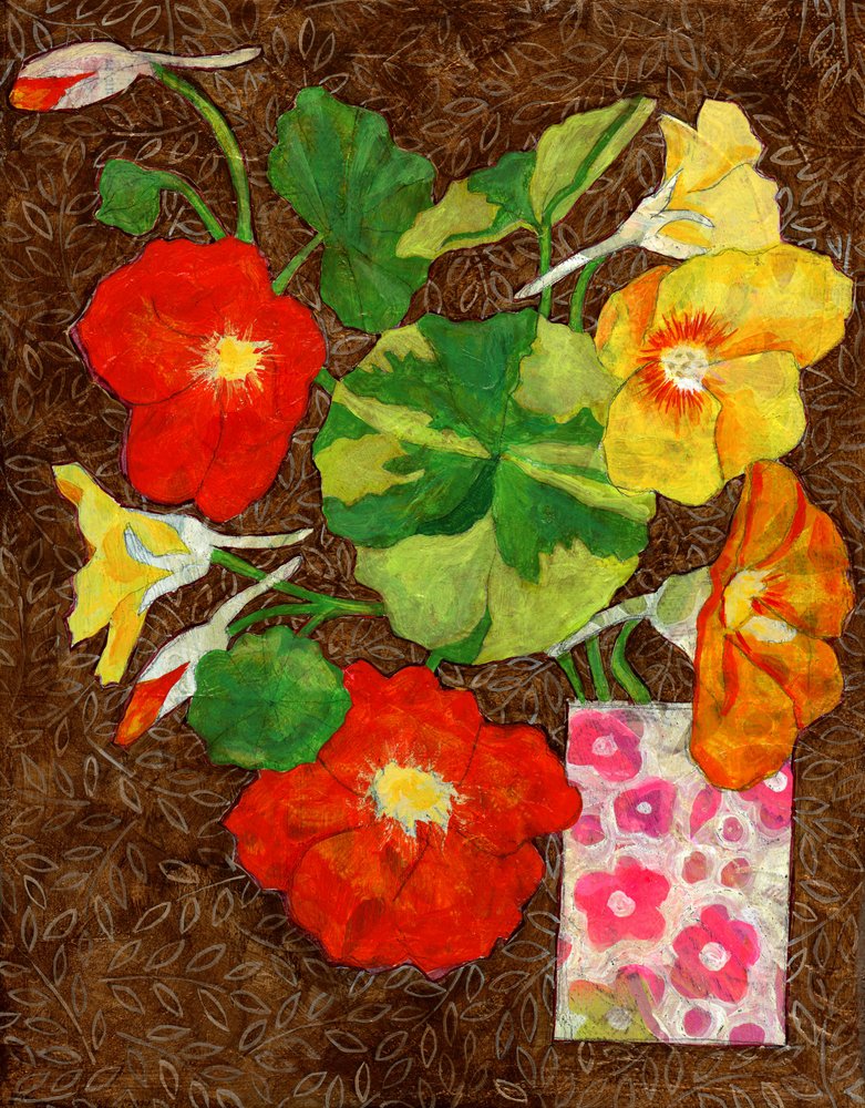 Vibrant Nasturtium Bouquet by Susan Black