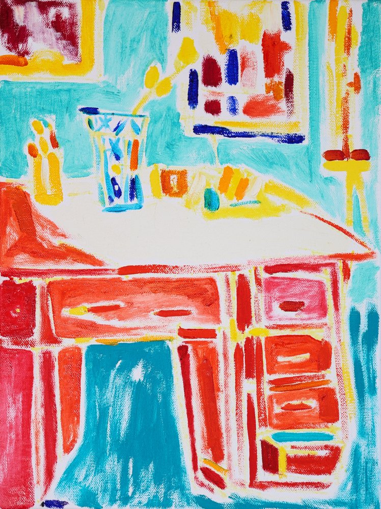 Vibrant Studio Desk by Tamara Jare