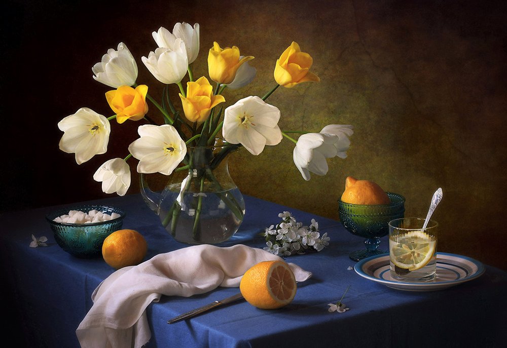 Fresh Tulip Still Life by Tatyana Skorokhod