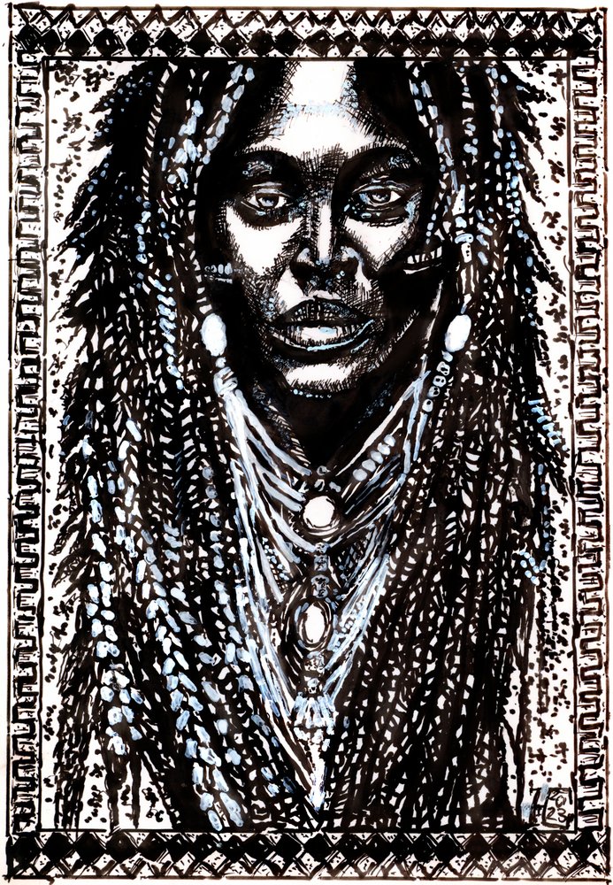 African Dreadlocks Portrait by Tim Hoinkis