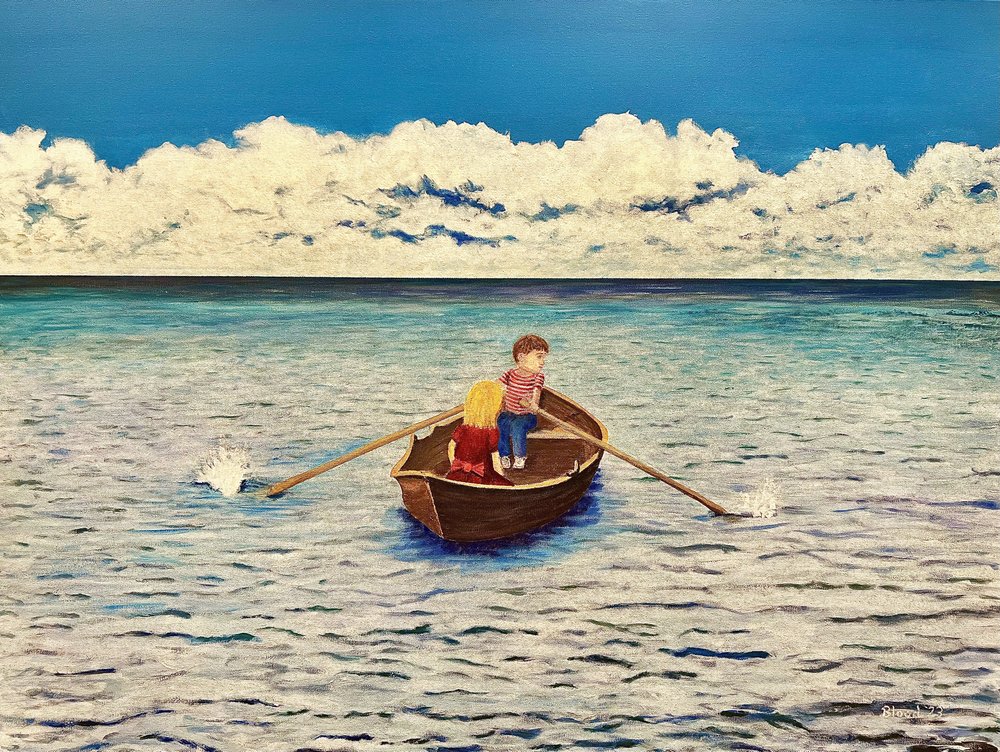 Childhood Boat Journey by Tom Blood
