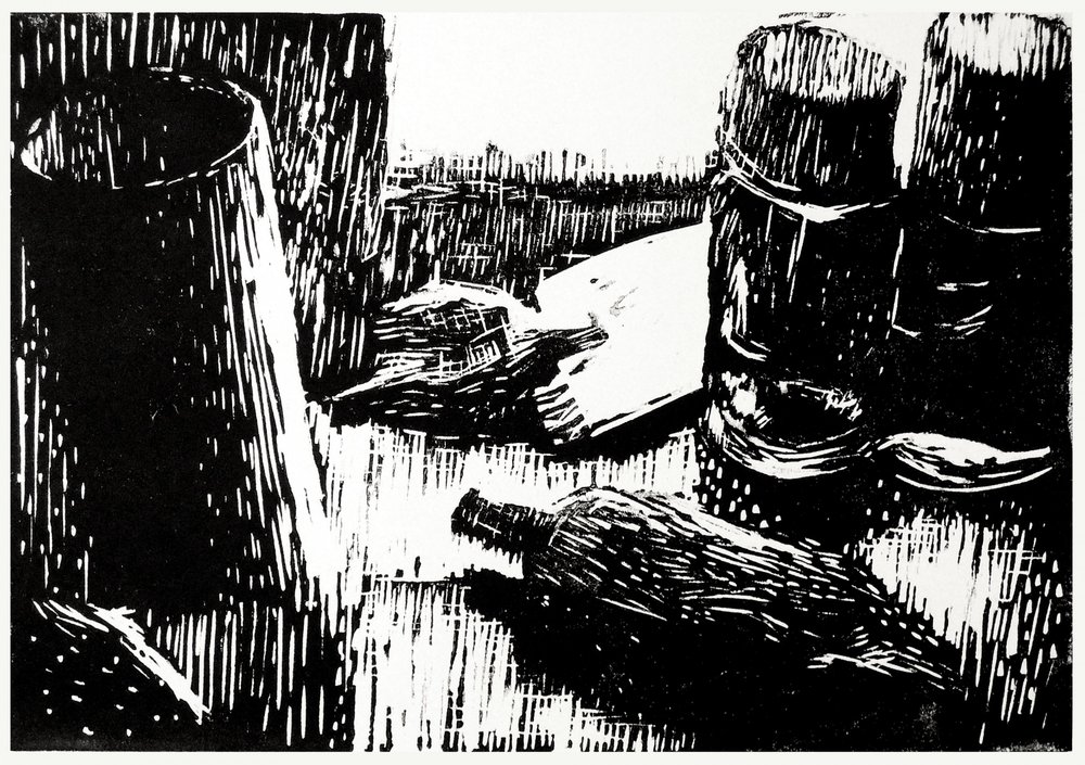 Black and White Bottles by Tore Bahnson