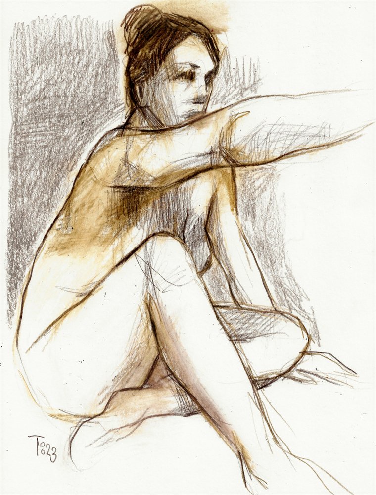 Contemplative Figure Study by Tore Bahnson