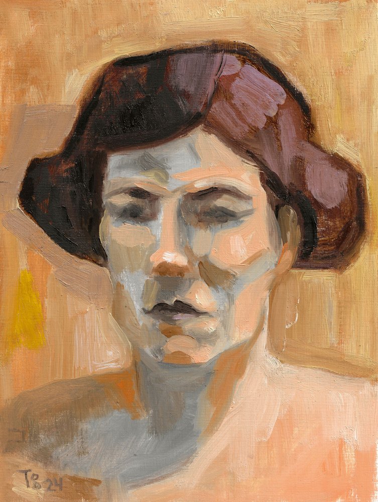 Contemplative Woman Portrait by Tore Bahnson