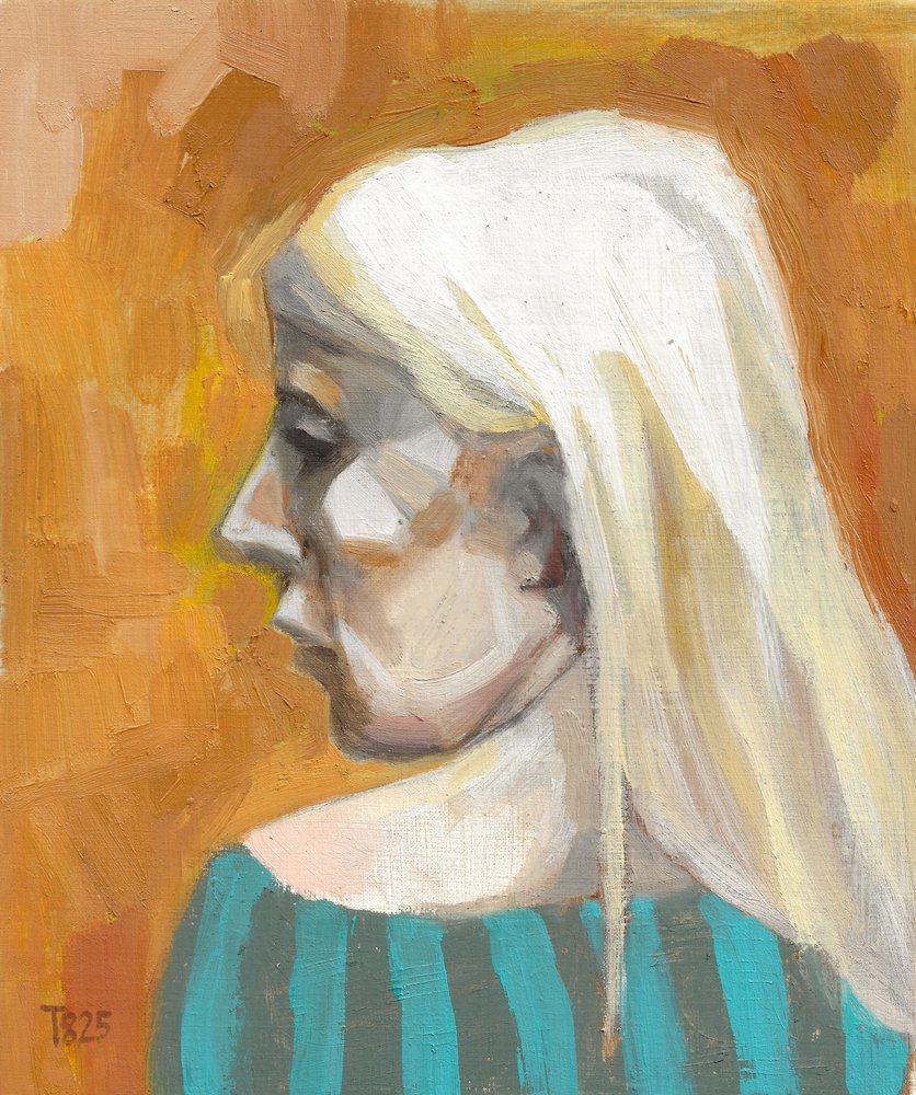 Pensive Blonde Woman by Tore Bahnson
