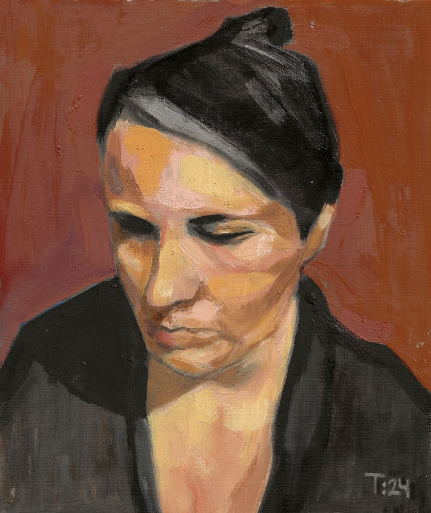Pensive Woman Portrait by Tore Bahnson