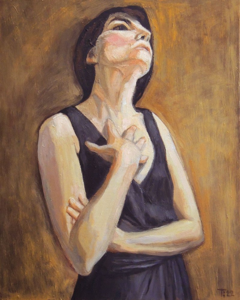 Pensive Woman Portrait by Tore Bahnson