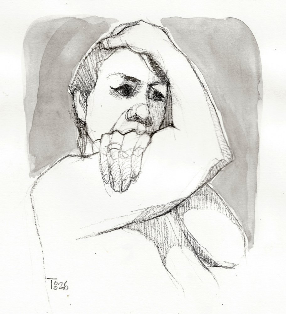 Woman in Contemplation by Tore Bahnson