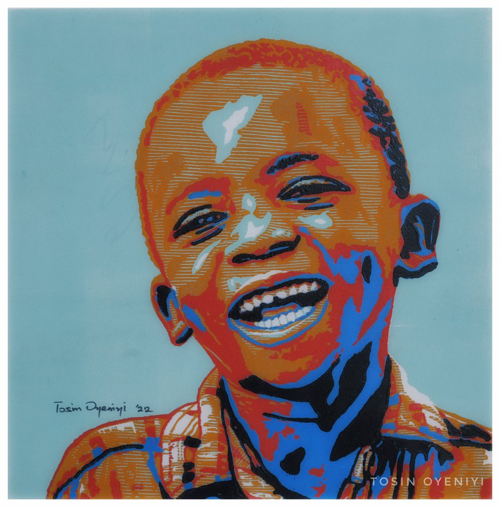 Happy Boy Pop Art by Tosin Oyeniyi