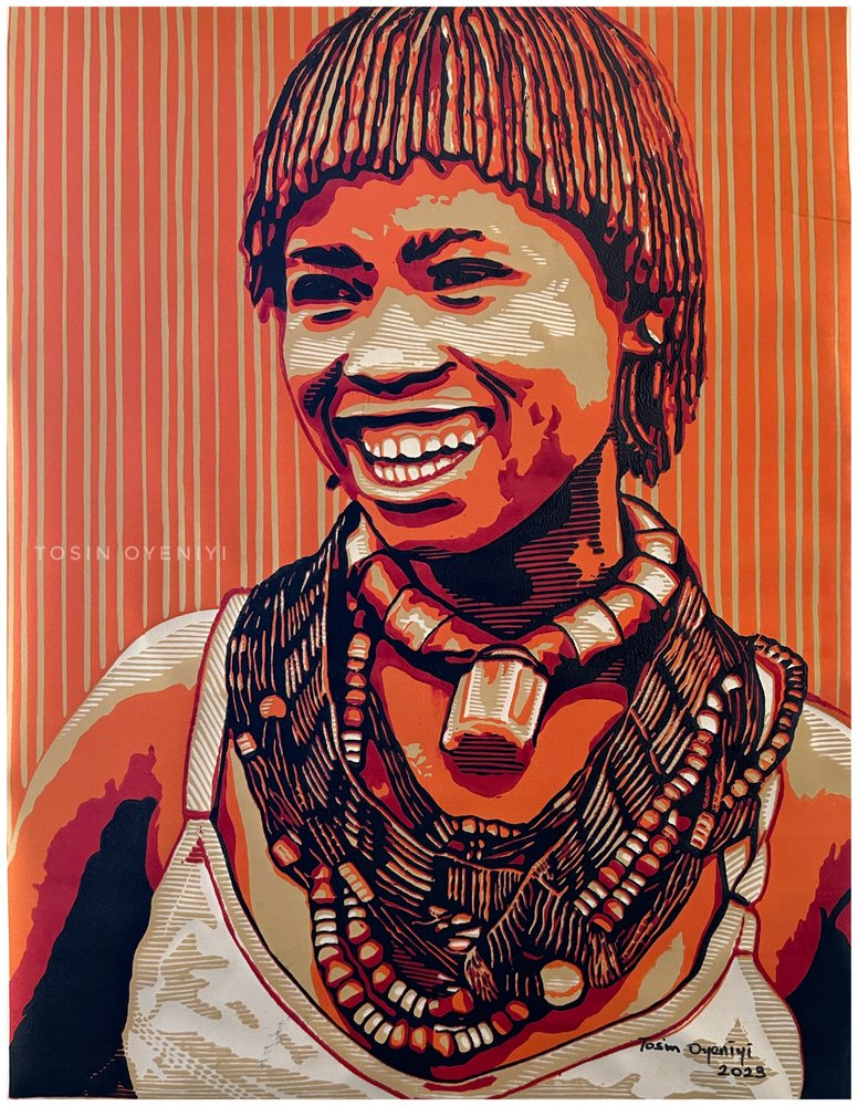 Vibrant Smiling Woman by Tosin Oyeniyi