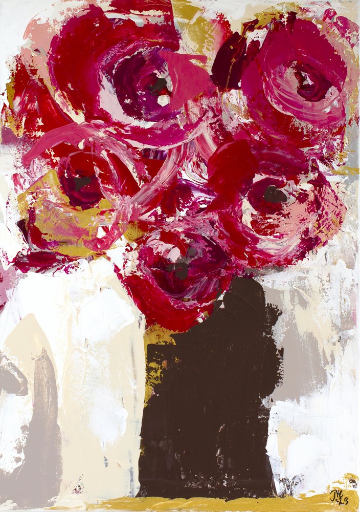 Vibrant Red Blooms by Tove Höglund
