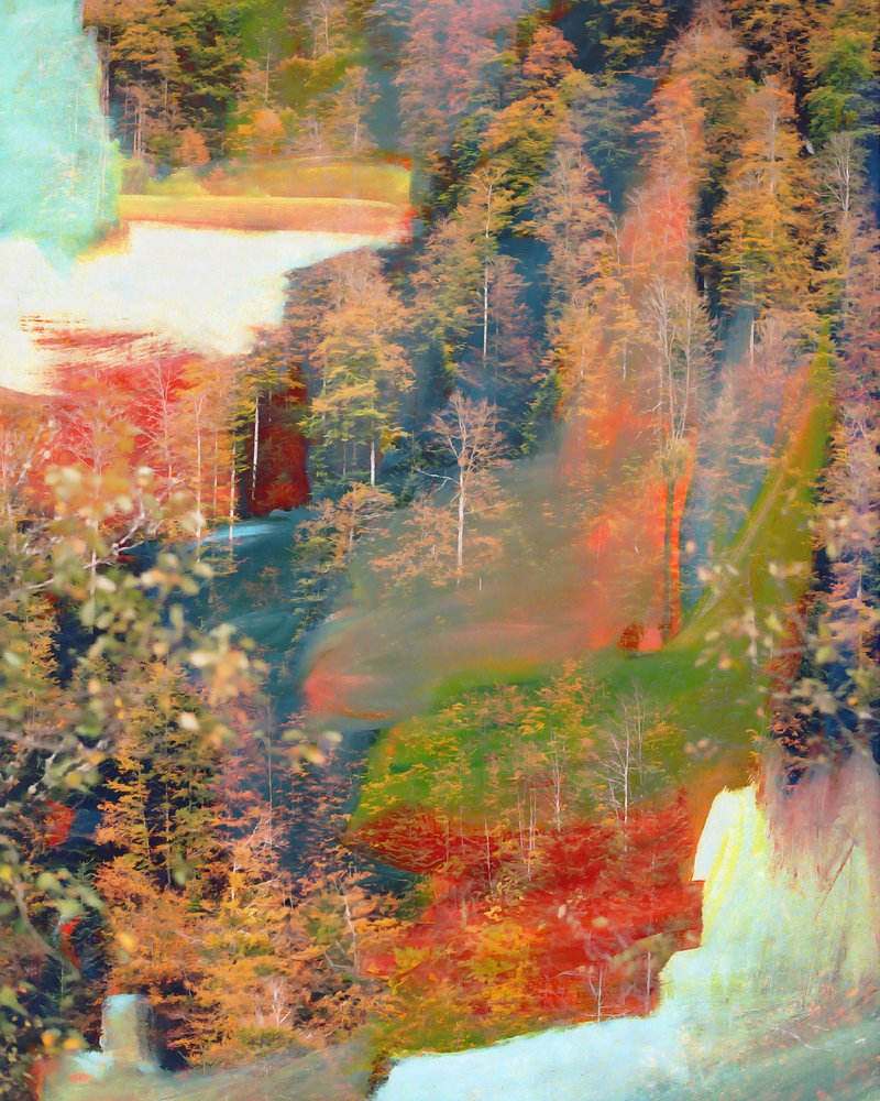Abstract Autumn Forest Dream by Uma Gokhale