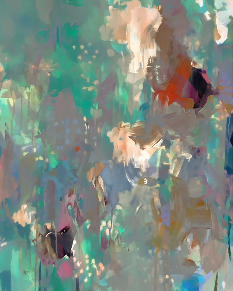 Fluid Floral Abstract by Uma Gokhale
