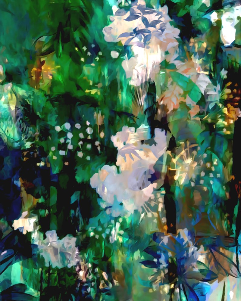 Lush Floral Abstraction by Uma Gokhale