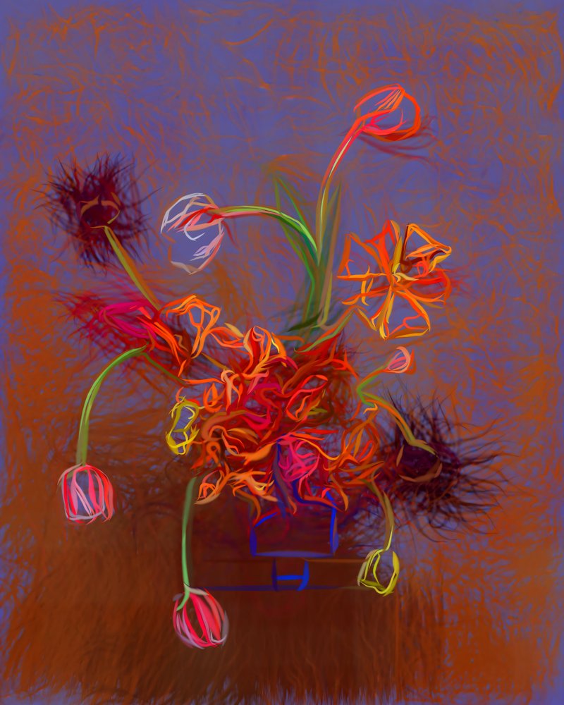 Vibrant Abstract Blooms by Uma Gokhale