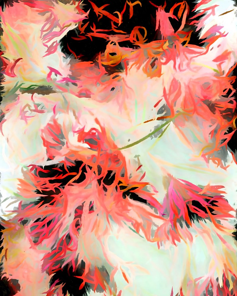 Vibrant Floral Abstract by Uma Gokhale