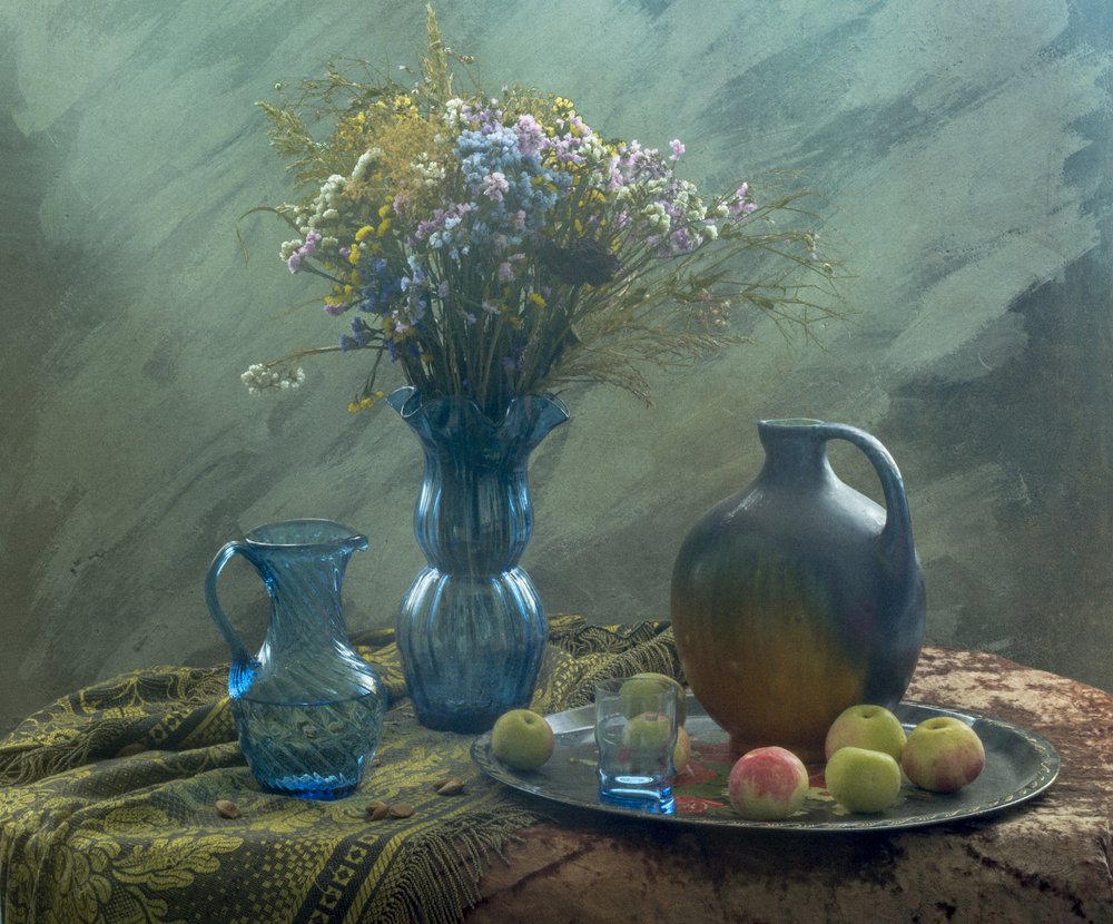 Rustic Blue Still Life by UstinaGreen