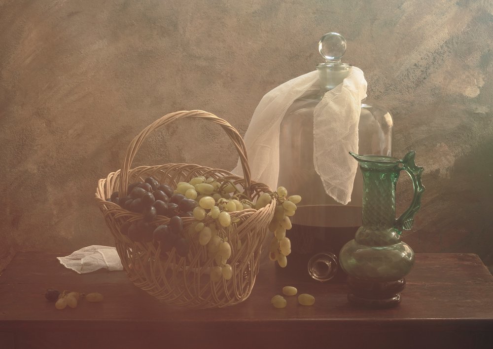 Vintage Grapes Still Life by UstinaGreen