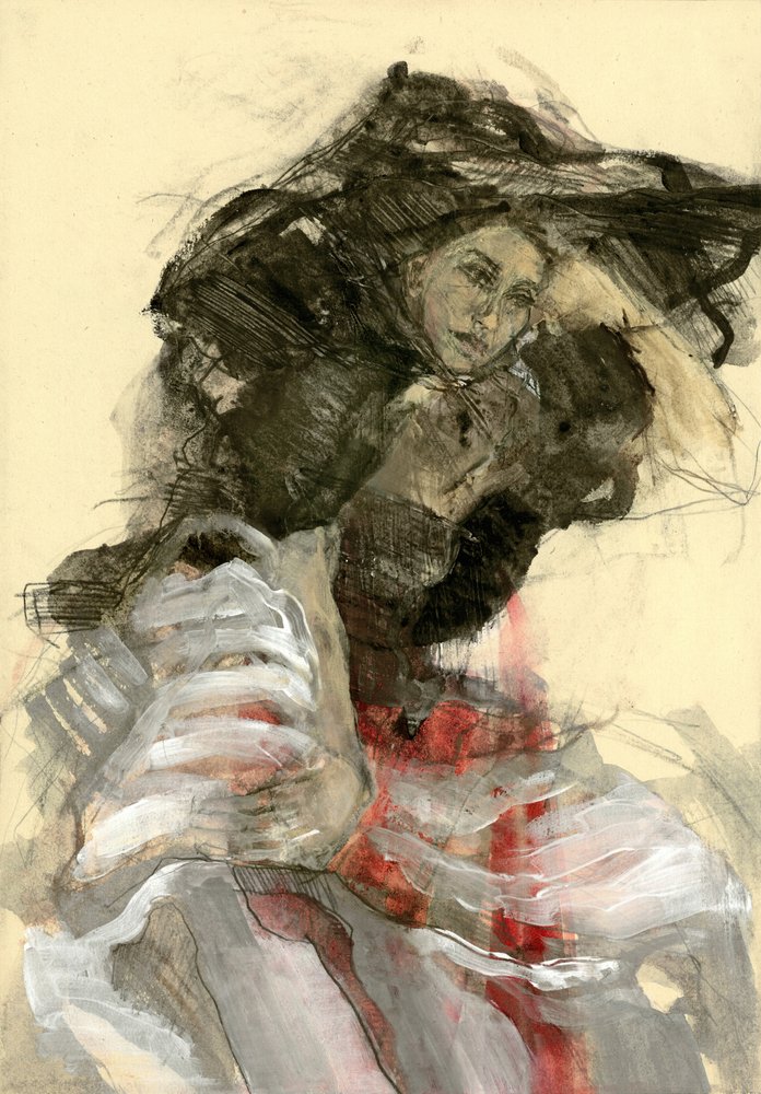 Dramatic Female Figure by Ute Rathmann