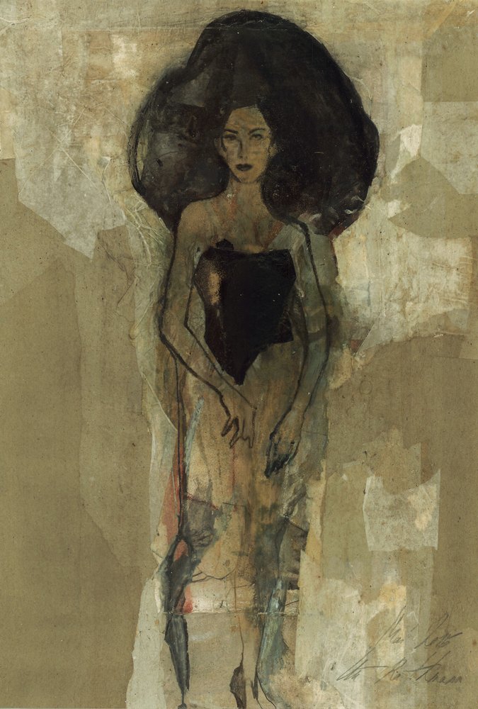 Elegant Dark Haired Woman by Ute Rathmann