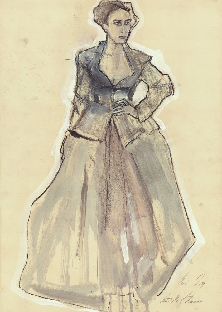 Elegant Fashion Sketch by Ute Rathmann