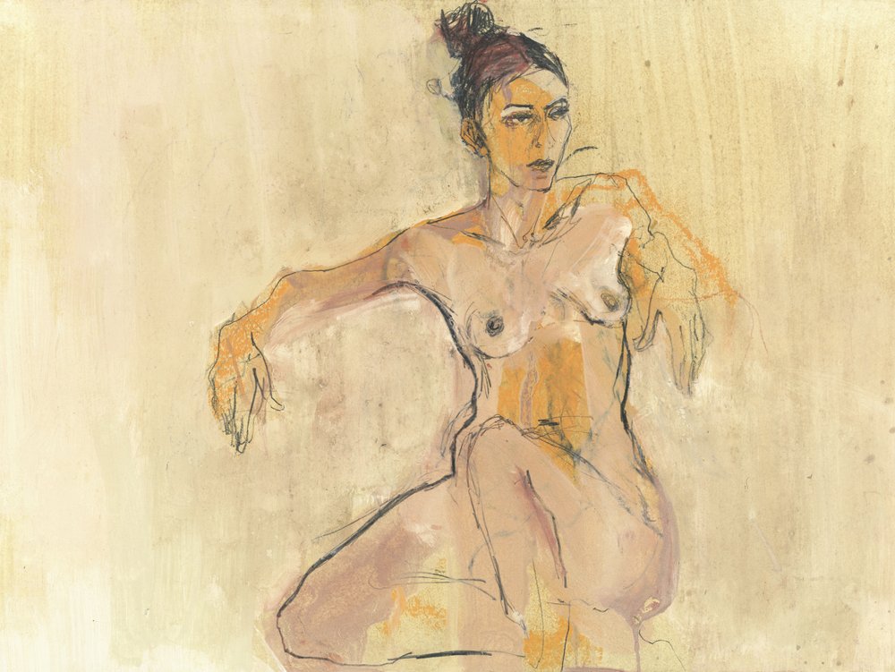 Elegant Nude Sketch by Ute Rathmann