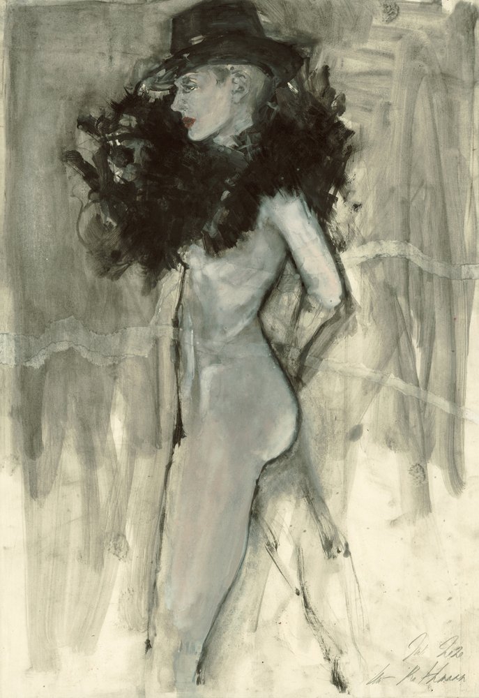 Elegant Profile In Hat by Ute Rathmann